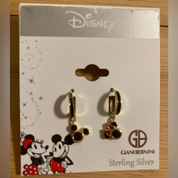 DISNEY Mickey Mouse Classic Ears 18K Sterling Enamel Earrings SOLD OUT NEW NWT - Picture 2 of 4